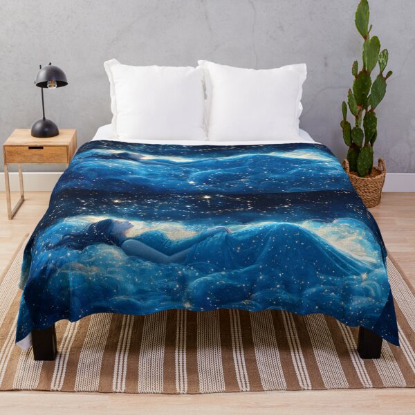 Item preview, A peaceful figure lying under a glowing canopy of stars, where constellations form symbols of eternal love in the heavens above. designed and sold by wonderisland.