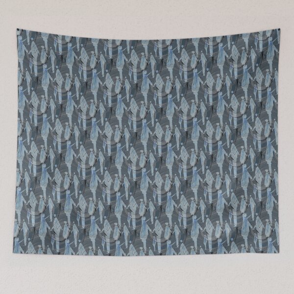 Item preview, Groovy Retro People in Blue  designed and sold by Artistestella.