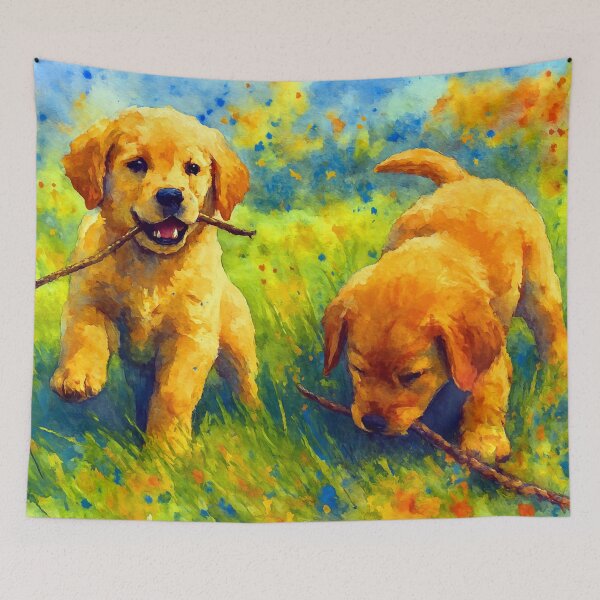 Item preview, Happy Retriever Pups designed and sold by ChrisButler.