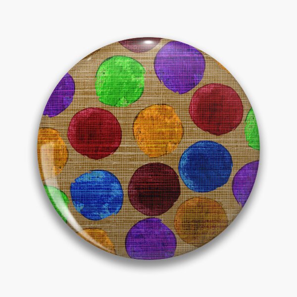 Item preview, Colorful Textured Polka Dots on Burlap designed and sold by SylvieVibes.