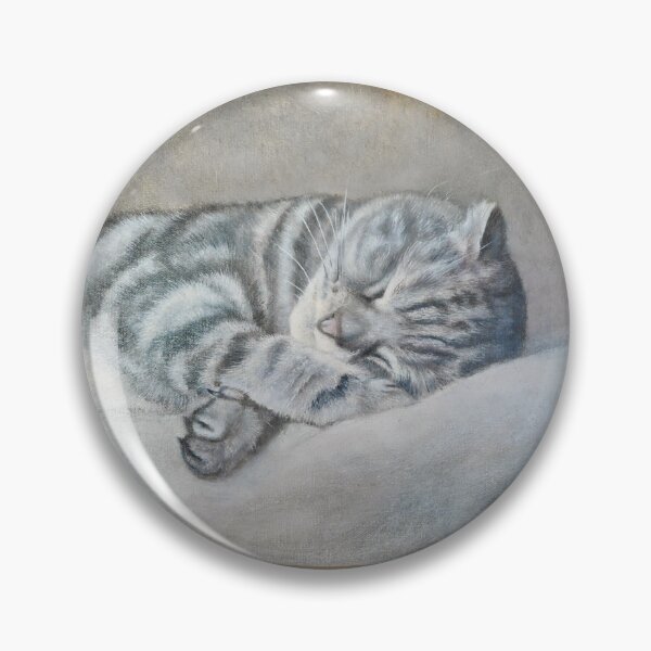 Item preview, Sweety Sleeping Cat - Original Oil Painting by Artist Lukian designed and sold by LukianArtPrint.