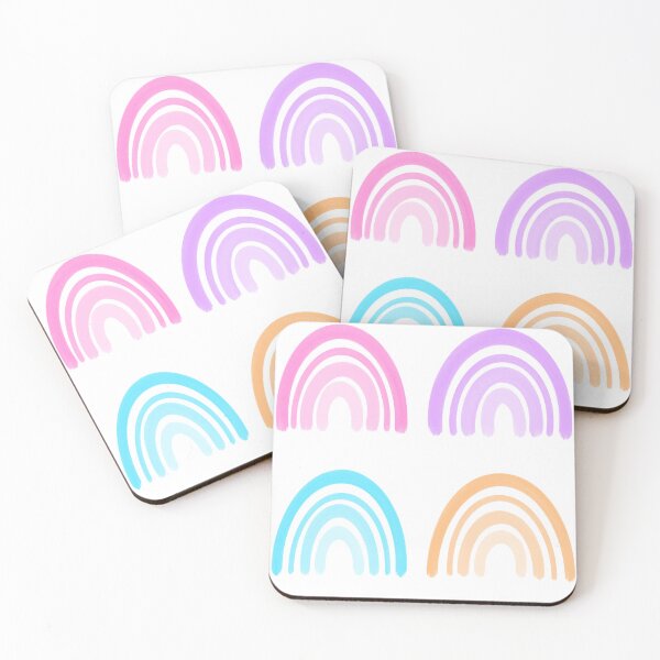 Item preview, Shades of Pink, Purple, Light Blue and Peach Aesthetic Rainbows designed and sold by JulzPink.
