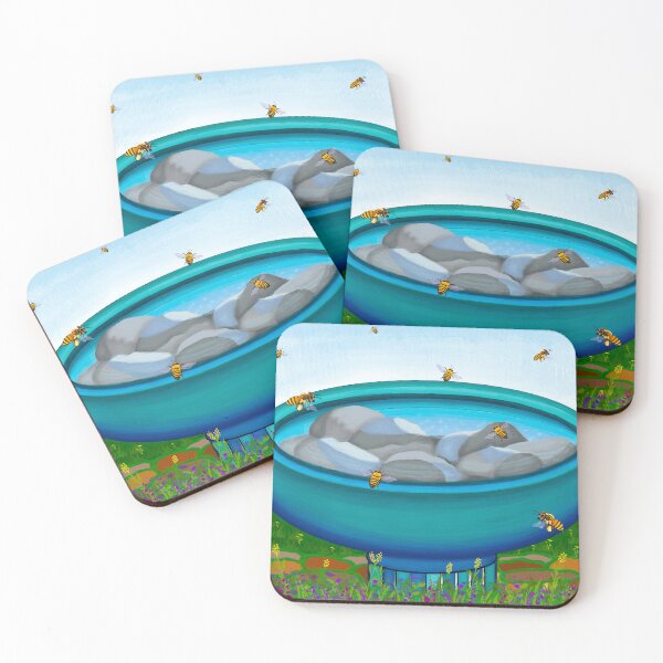 Item preview, Bird Bath, Bees & Flowers designed and sold by AnTartstudios.
