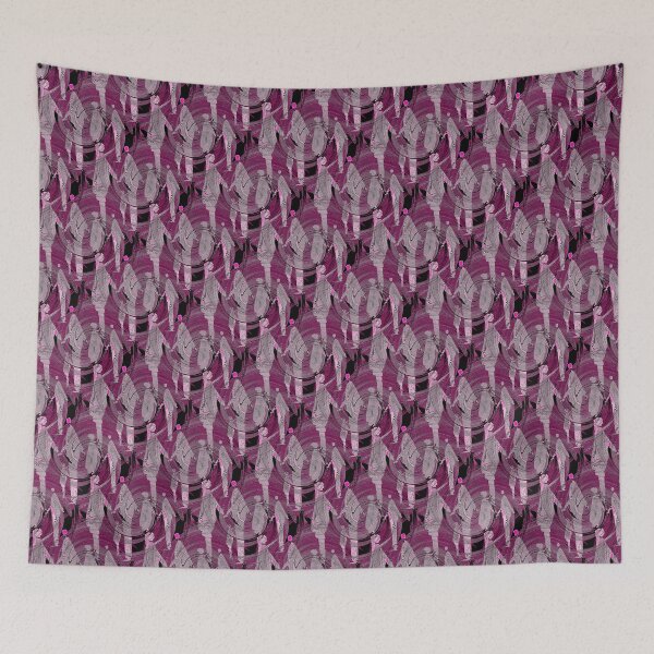 Item preview, Groovy Retro People in Pink designed and sold by Artistestella.