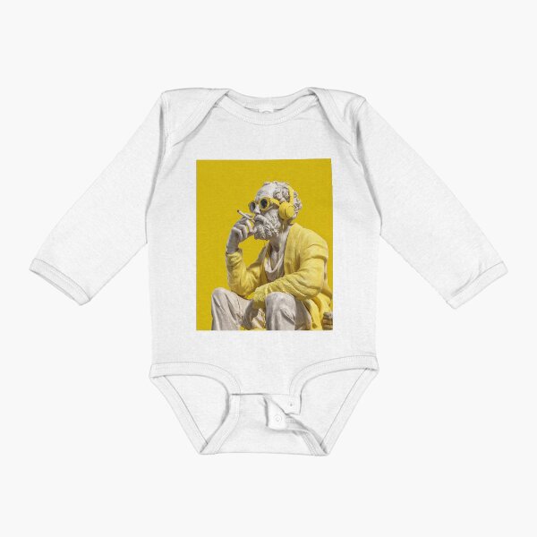 Item preview, Modern Philosopher Statue in Yellow – Urban Classic Mashup Art designed and sold by Art of Ngu.