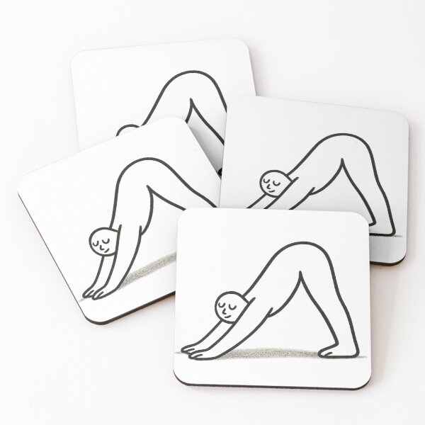 Item preview, Minimalist Yoga Pose Drawing - Downward Dog Calm Line Art designed and sold by Sadhana Design Studio.