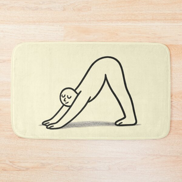 Item preview, Minimalist Yoga Pose Drawing - Downward Dog Calm Line Art designed and sold by Sadhana Design Studio.