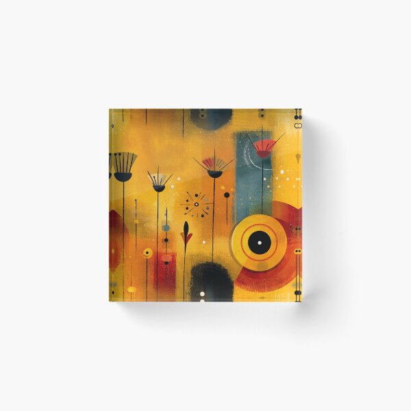 Item preview, Atomic Mid-Century Floral  – Retro Abstract  in Golden Tones designed and sold by Moisky Patterns.