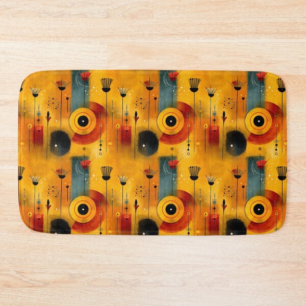 Item preview, Atomic Mid-Century Floral  – Retro Abstract  in Golden Tones designed and sold by Moisky Patterns.