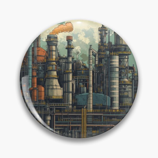 Item preview, Industrial Cyberpunk Factory – Futuristic Urban Machinery T-Shirt designed and sold by AchaRat.