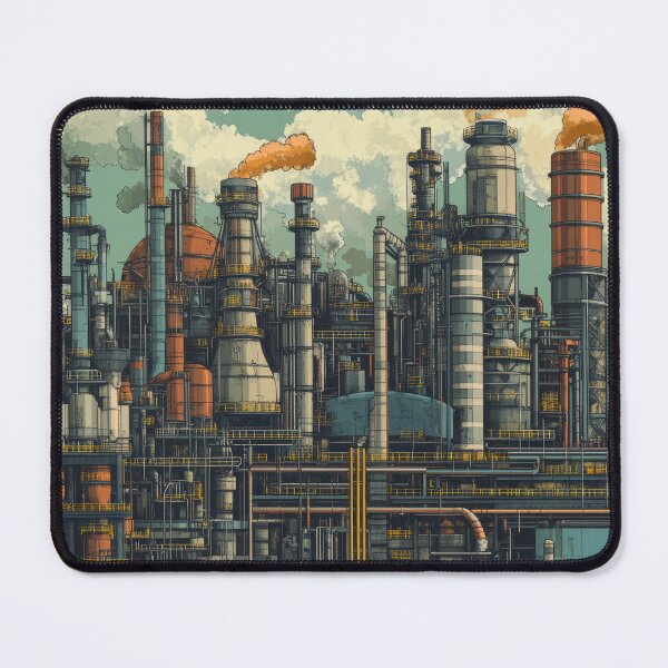 Item preview, Industrial Cyberpunk Factory – Futuristic Urban Machinery T-Shirt designed and sold by AchaRat.