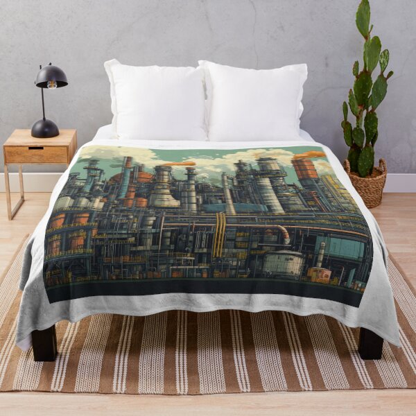 Item preview, Industrial Cyberpunk Factory – Futuristic Urban Machinery T-Shirt designed and sold by AchaRat.