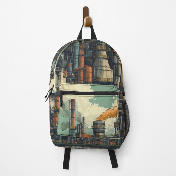 Item preview, Industrial Cyberpunk Factory – Futuristic Urban Machinery T-Shirt designed and sold by AchaRat.