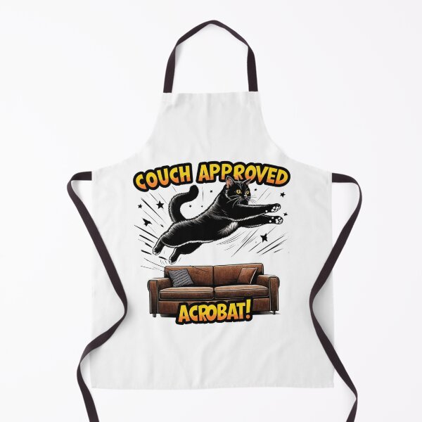 Item preview, Black cat Couch Acrobatics - Hilarious and Energetic Cat Design designed and sold by latelierdechris.