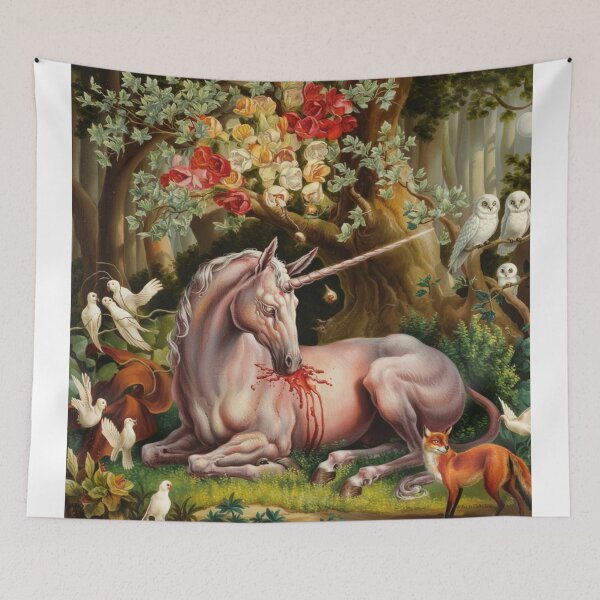 Item preview, Death Of A Unicorn . Unicorn bleeding  designed and sold by Obinne.