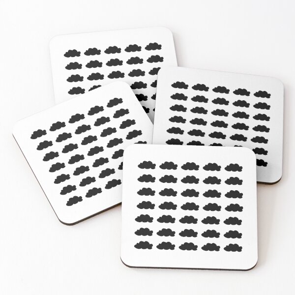 Item preview, Minimalist Black Cloud Silhouettes Pattern - Modern Home Decor designed and sold by Kubala.