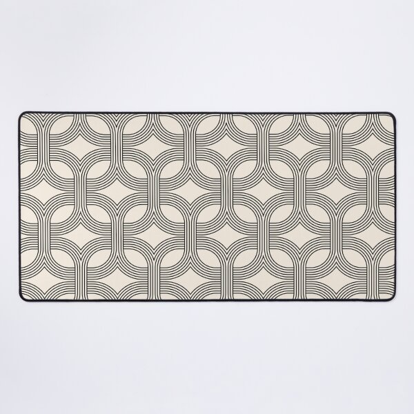 Item preview, Thin lines vintage abstract seamless pattern. Black beige loop geometric pattern. designed and sold by Olgus.