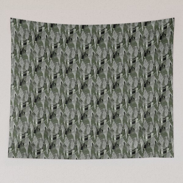 Item preview, Groovy Retro People in Green designed and sold by Artistestella.