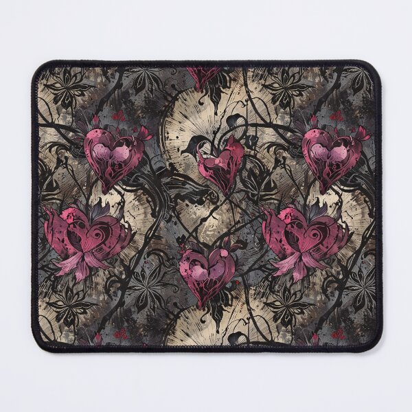 Item preview, Macabre design with hearts floral pattern designed and sold by CoolPixels.