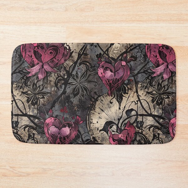 Item preview, Macabre design with hearts floral pattern designed and sold by CoolPixels.
