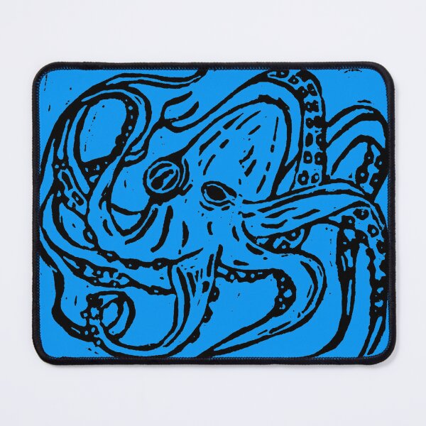 Item preview, Ink in Motion – Octopus Linocut in Black designed and sold by Paul Yeatman.