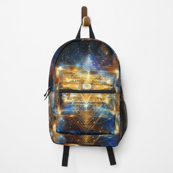 Item preview, A celestial vision where sacred geometric patterns radiate cosmic wisdom, suspended in an infinite galaxy. designed and sold by wonderisland.