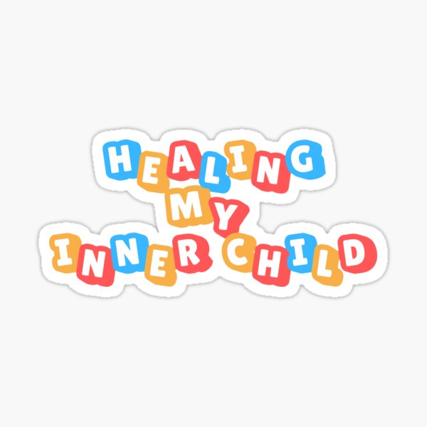 Aperçu de l'œuvre Autocollant « Guérir mon enfant intérieur » créée et vendue par KindyClub.