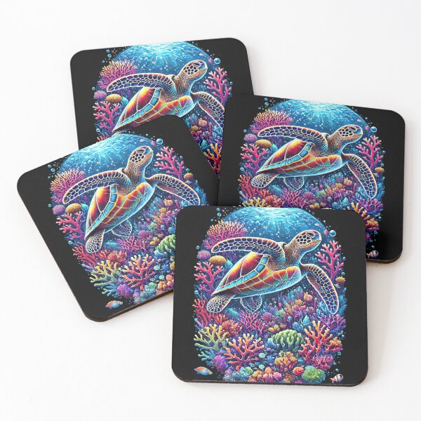 Item preview, Colorful Sea Turtle Beach Lover Ocean Animal designed and sold by Kimberley King Art  King Art.