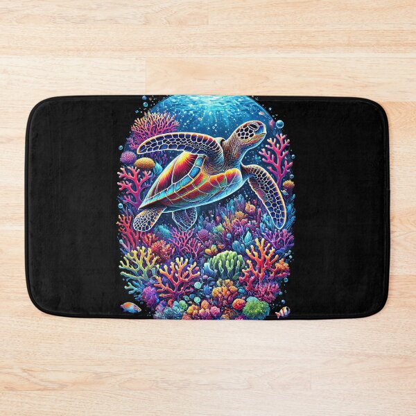 Item preview, Colorful Sea Turtle Beach Lover Ocean Animal designed and sold by Kimberley King Art  King Art.