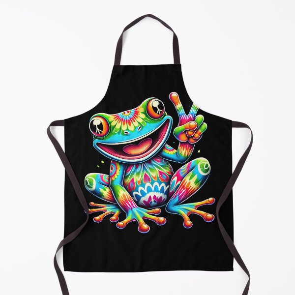 Item preview, Colorful Tie-Dye Frog Peace Sign Hippie designed and sold by Kimberley King Art King Art.