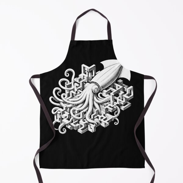 Item preview, Vintage Giant Squid Surreal Art Optical Illusion designed and sold by Kimberley King Art King Art.