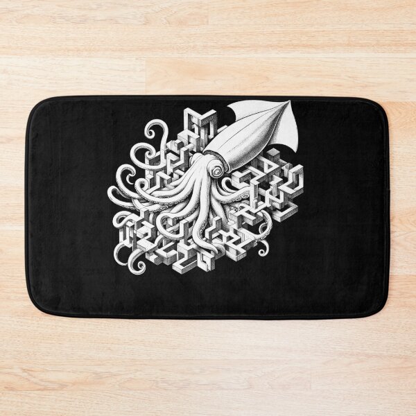 Item preview, Vintage Giant Squid Surreal Art Optical Illusion designed and sold by Kimberley King Art  King Art.
