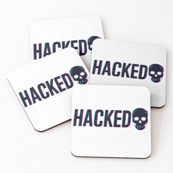 Item preview, HACKED // Digital Intrusion Glitch Skull Design designed and sold by GL1TCH-WEAR.