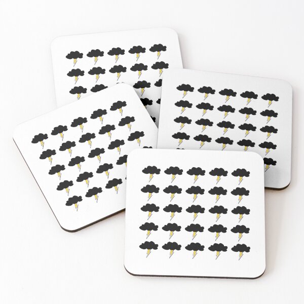 Item preview, Bold Black Storm Clouds with Yellow Lightning Bolt Pattern designed and sold by Kubala.
