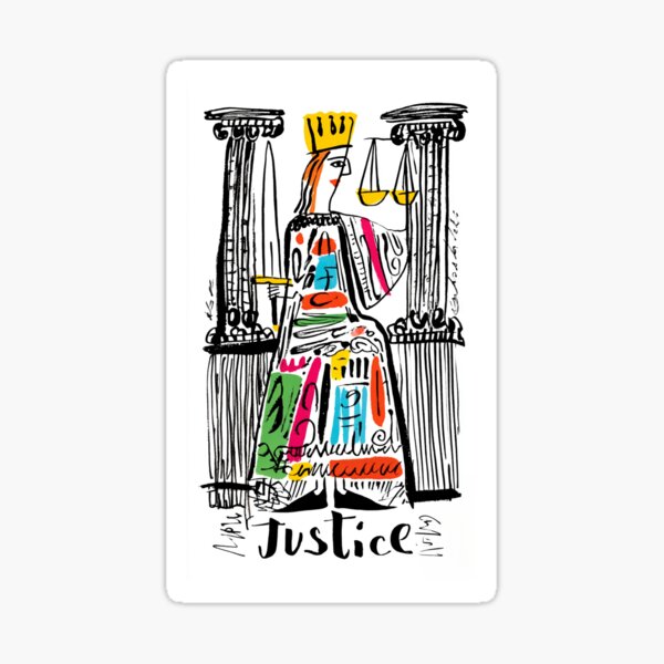 Vista previa del artículo con la obra «Justicia – Tarot ilustrado por Deedlit», diseñado y vendido por Deedlitvisuals.