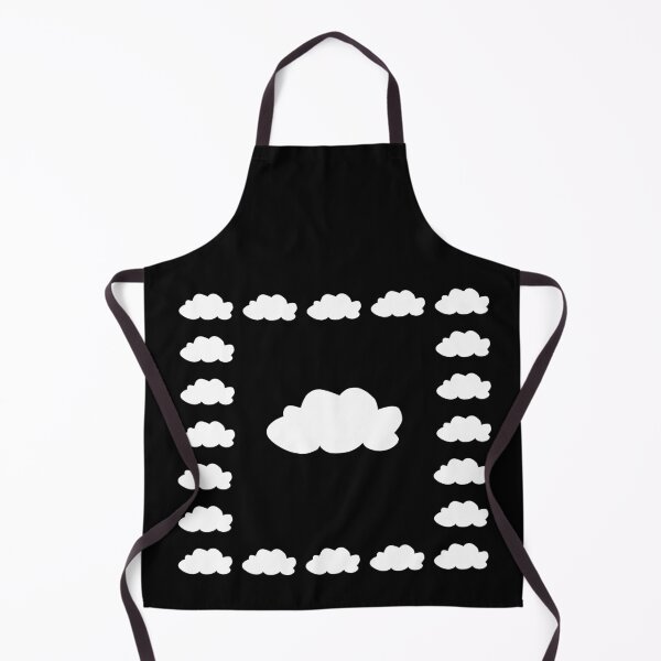 Item preview, Simple White Clouds Border Pattern on Black designed and sold by Kubala.