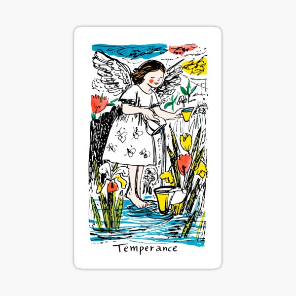 Vista previa del artículo con la obra «Templanza – Tarot ilustrado por Deedlit», diseñado y vendido por Deedlitvisuals.