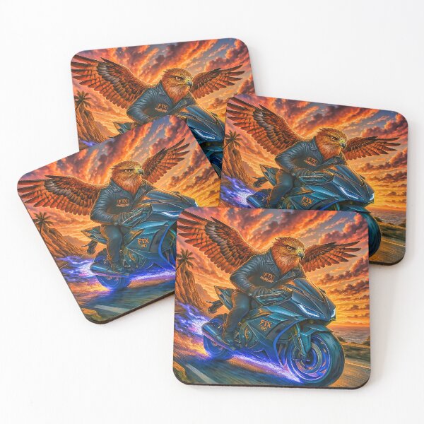 Item preview, FTX MC Falcon Biker – Avian Warrior on a Jet-Flame Bike designed and sold by Fresh-Threads-X.