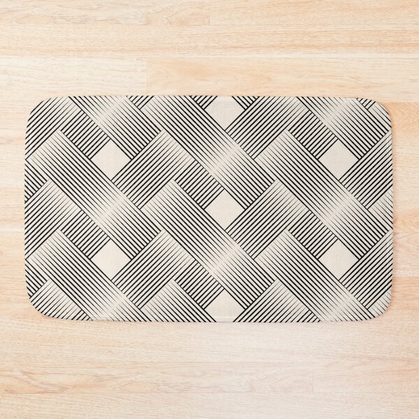 Item preview, Crossing ribbons squares, rectangles abstract seamless pattern. Black beige geometric pattern. designed and sold by Olgus.