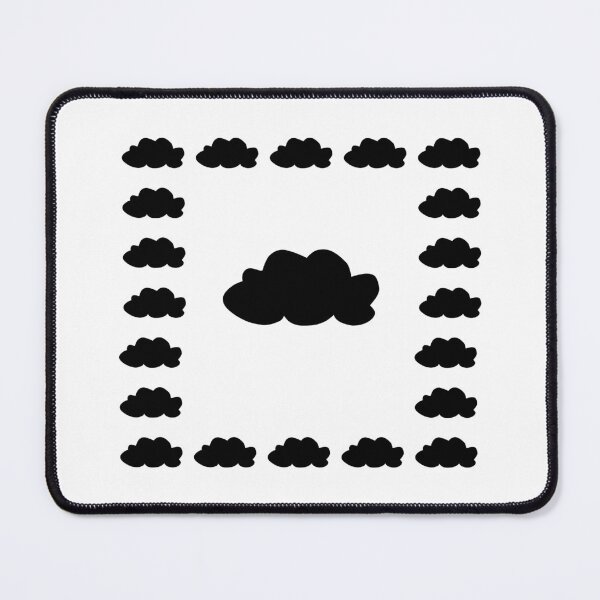 Item preview, Simple Black Clouds Border Pattern on White designed and sold by Kubala.