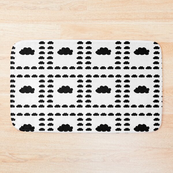 Item preview, Simple Black Clouds Border Pattern on White designed and sold by Kubala.