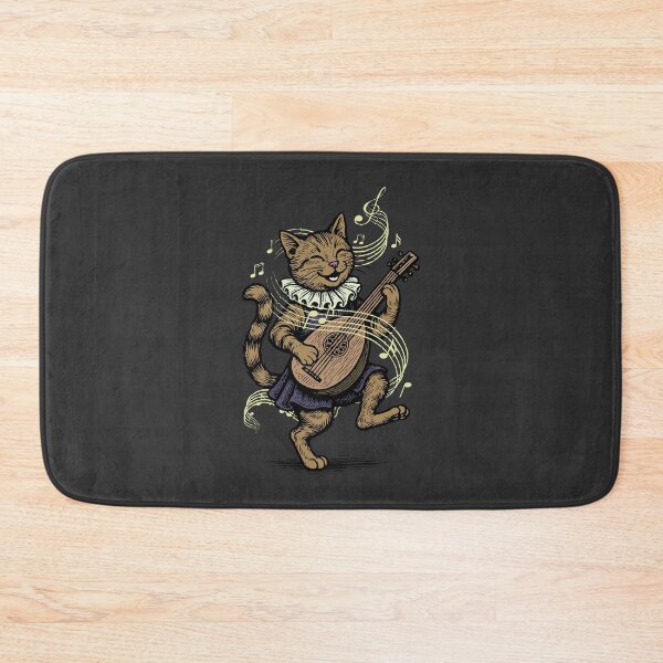 Item preview, Cat Bard Playing Lute Vintage designed and sold by wolfkin-design.