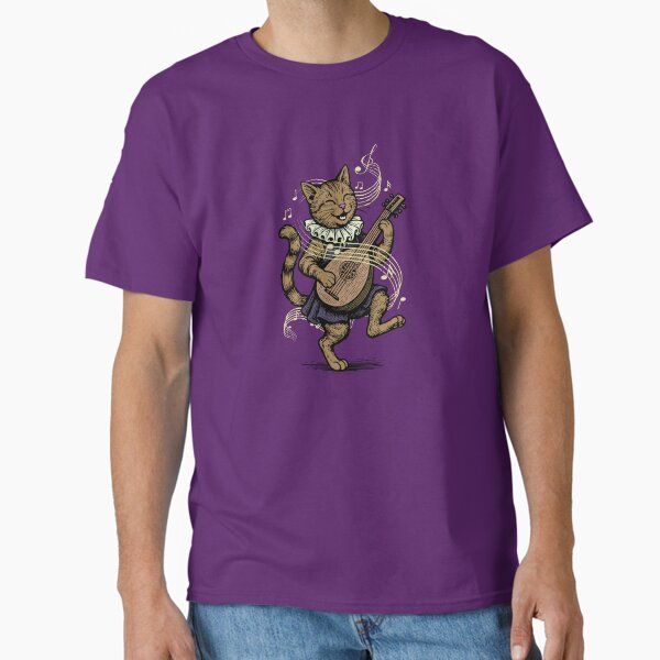 Item preview, Cat Bard Playing Lute Vintage designed and sold by wolfkin-design.
