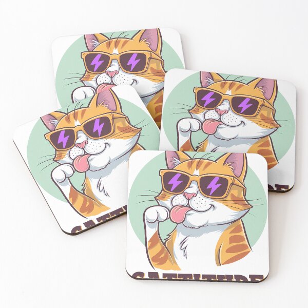 Item preview, Cattitude! Too Cool for Furballs! designed and sold by CatAPlenty.