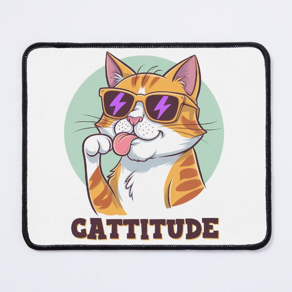 Item preview, Cattitude! Too Cool for Furballs! designed and sold by CatAPlenty.