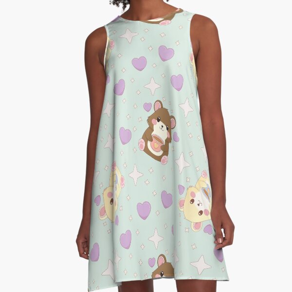 Coffee Hamster Delight A-Line Dress