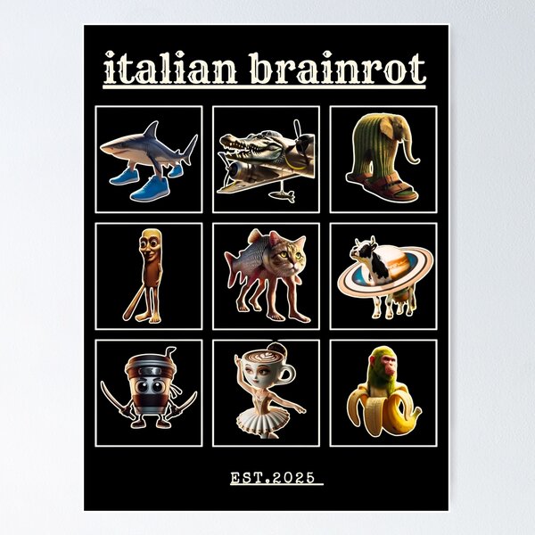 Artikel-Vorschau von Italienische Brainrot-Charaktere, TikTok-Meme, designt und verkauft von zoizen344.