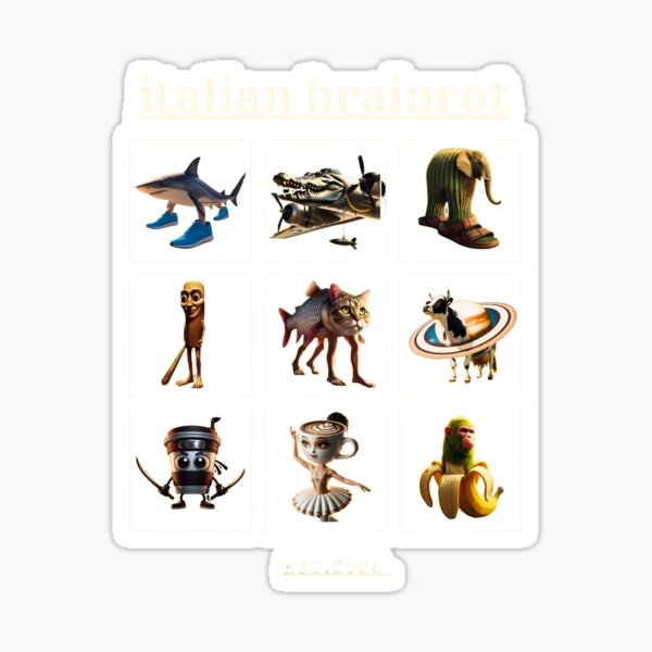 Item preview, Italian Brainrot Characaters, TikTok Meme designed and sold by zoizen344.