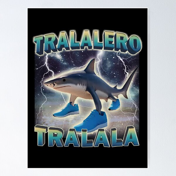 Item preview, Tralalero Tralala Funny Shark Meme designed and sold by zoizen344.