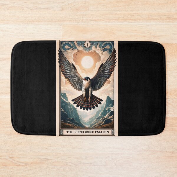 Artikelvorschau, Wanderfalke Tarotkarte Fliegenvogel Raptor Vogelbeobachtungsliebhaber entworfen und verkauft von Kimberley King Art King Art.
